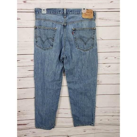 Levi Strauss & Co Men's 550 Relaxed Fit Cotton Blue Denim Jeans Size 34X30 - Picture 5 of 10